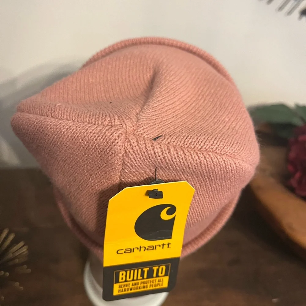Carhartt Dusty Pink Knit Cuffed Beanie One Size